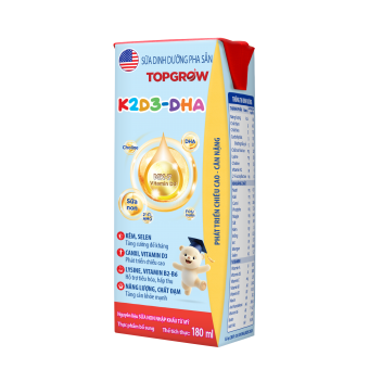 Sữa dinh dưỡng pha sẵn Topgrow K2D3 – DHA